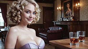 Blonde Western courtesan destroyed by multiple men – AI Interactive Video